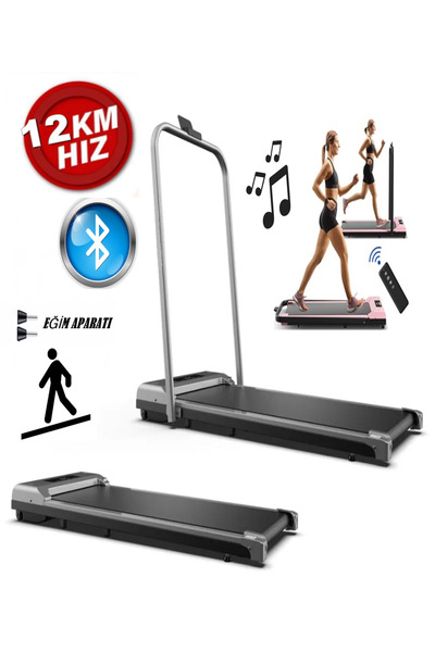 Havana Bluetoothlu Eğimli Yürüme Koşu Bandı 2hp Motor Fitness Katlanır 7 Katman Akıllı Koşu Pedi Kumandalı