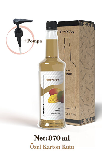 Mango Aromalı Kokteyl Şurubu 870 ml Pompa Hediyeli