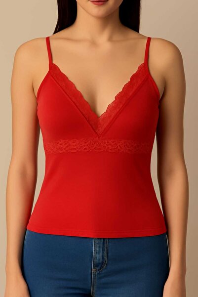 Wotrart Şık Ve Rahat Dantel Detaylı Kadın Gecelik Atlet