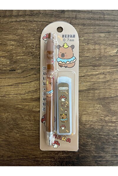 Kawai Capybara Uçlu Kalem ve Bir Kutu Uç Kapibara Okul Set Kırtasiye