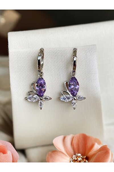 FAYRA ACCESSORIES Çiçek Figürlü Altın Kaplama Küpe