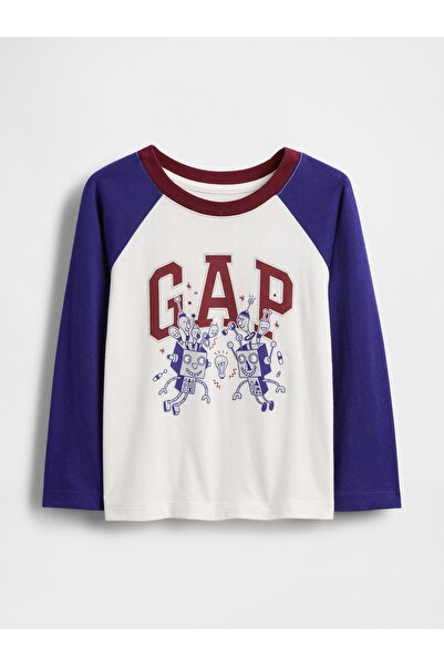 GAP Erkek Bebek Beyaz Logo Grafik T-Shirt