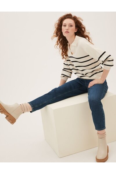 Marks & Spencer Yüksek Bel Mom Jean Pantolon