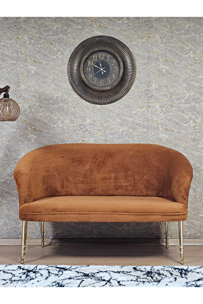 ZAFİR İkili TEDDY Gold Kaplama Telli Ayak Çay Seti Koltuk İkili Berjer , Balk...