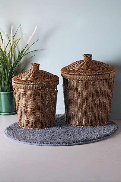 Perotti بانسكو سلة بصل بطاطس بنية داكنة مكونة من قطعتين