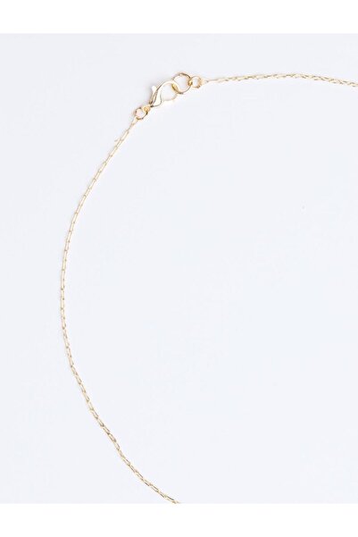 Jimmy Key Altın Renkli Taş Detaylı Ayarlanabilir Zincir Kolye