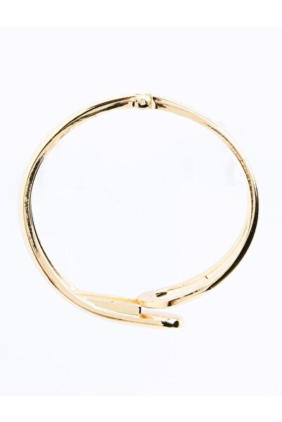 Jimmy Key Altın Rengi Altın Kaplama Parlak Kelepçe Bileklik