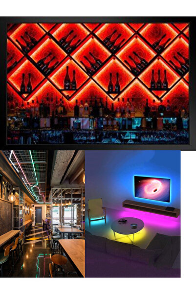 Ema Dükkan 3 Metre Limon Sarısı 220 Volt Neon Led Tak Çalıştır Şerit Neon Led Aydınlatma 8x16 Mm Hortum Led