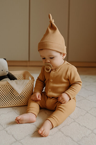 rg kidsstore Bebek Lyocell Pamuk Tulum ve Bere Seti