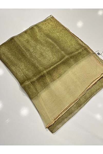 MERAM BUTİK شال أرماندا من التول الفضي المرصع بالحجارة 30% حرير - 1