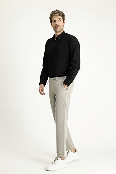 Kiğılı Techno-Line Slim Fit Вузький крій Еластичний пояс Класичні штани з тканини