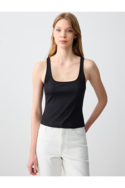 Jimmy Key Чорна футболка з V-подібним вирізом та вузьким кроєм