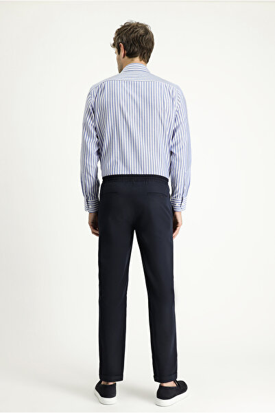 Kiğılı Techno-Line Slim Fit Dar Kesim Beli Lastikli İpli Klasik Kumaş Pantolon