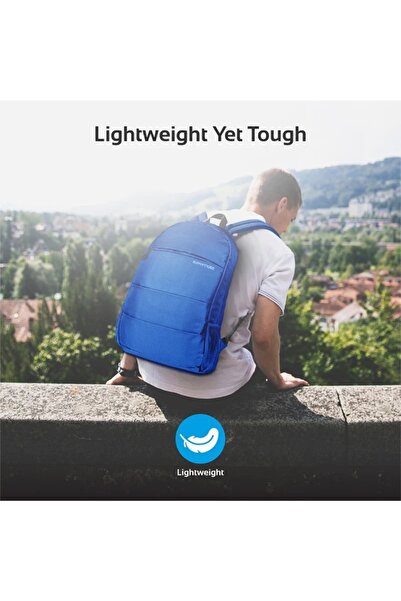 Promate Durable Anti-theft 15.6 Inches Laptop Backpack With Large Secure Compartment blue