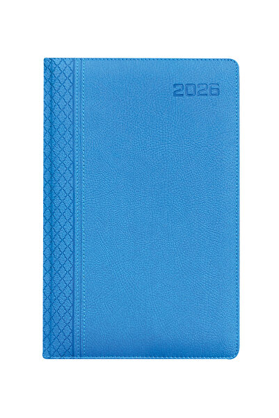 KILAVUZ REKLAM 16x24 Cm Termo Deri Günlük 2025 Ajanda Mavi