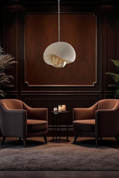 Dropcek eticaret Rustik İskandinav Serisi Beton Görünümlü Sarkıt Çevre Dostu Avize( Rustik Ampul Hediyeli) Vegan