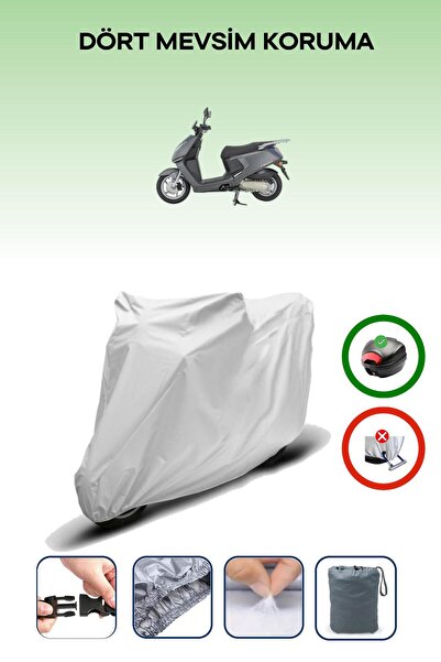 Breen Compatible with Mondial 125 Lavinia GRAY MOTORCYCLE BRAND REAR BAG