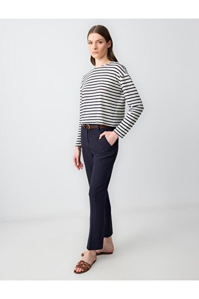 Jimmy Key Lacivert Normal Bel Normal Paça Gabardin Dokuma Pantolon