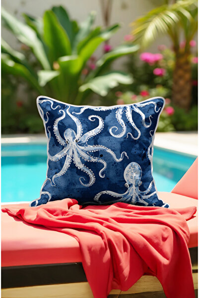 CANİLA AHTAPOT مزخرف بحزام 45 × 45 KIRLENT. كيس زخرفي مزدوج الجوانب مع سحاب خفي