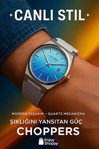 Enjoy Erkek Kol Saati Mavi Kadranlı Erkek Kol Saati Canlı Stil, Dinamik Güç