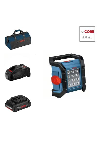 Bosch GLI 18V-1200 C 1x4 Ah ProCORE Akülü Projectör Bez Çantalı