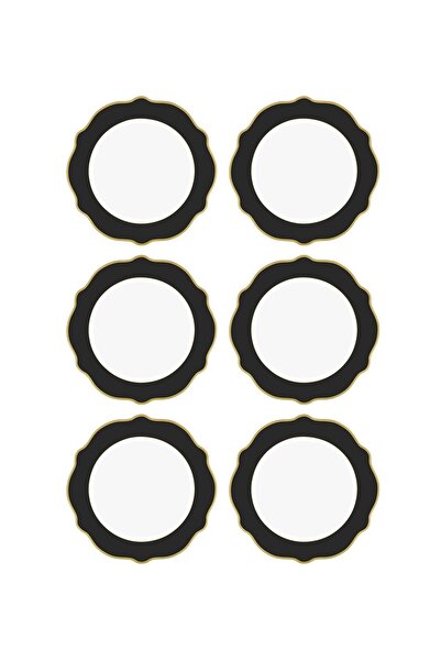 The Mia Jaswely Cake Plate 6 Pieces Black 21 cm