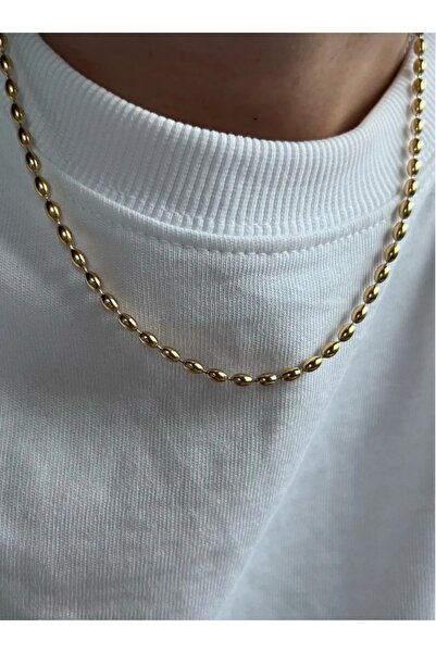 Goche Bijuteri İnce çakıl taşı model çelik kolye