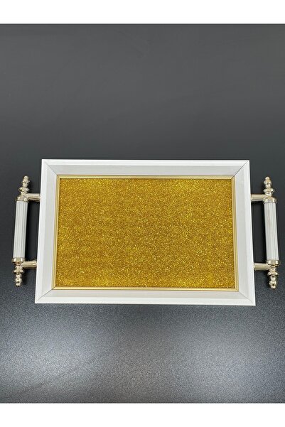 YzHome Luxury Silvery Presentation Tray Gilded Tray 32*17cm