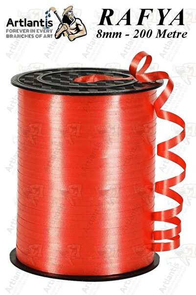 Artlantis Rafya Şerit Kurdela 1 Adet 8mm 200 Metre Rabant Rafya Renkli Hediye...