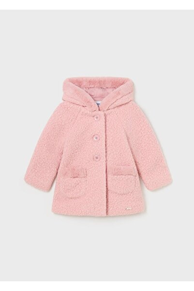 MAYORAL 1-3 Yaş Kız Çocuk Kürklü Mont Pembe