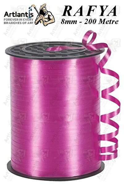 Artlantis Rafya Şerit Kurdela 1 Adet 8mm 200 Metre Rabant Rafya Renkli Hediye...
