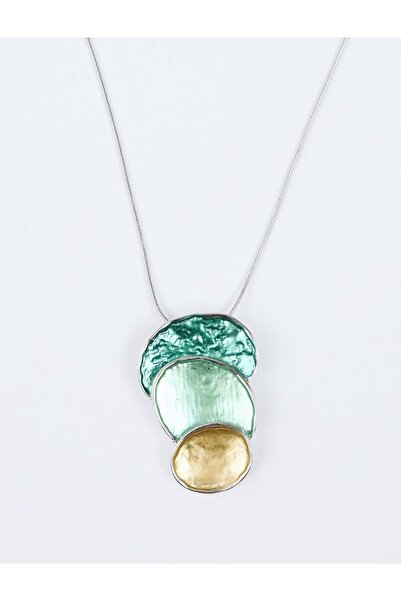 Jimmy Key Mavi Oval Figürlü Mine Detaylı Ayarlanabilir Kolye