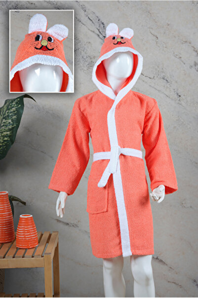ESMEN Children's Bathrobe Salmon