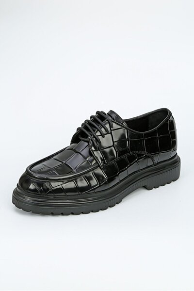 Byterre Paul Genuine Leather Handmade Black Men's Casual Shoes