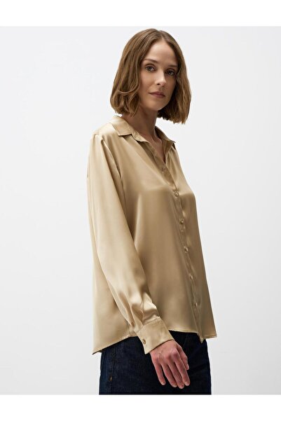 Jimmy Key Stone Long Sleeve Satin Shirt