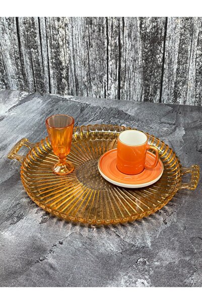 YzHome Mika Kristal Kulplu Sunum Tepsisi Organizer Düzenleyici Tepsi 36*30CM