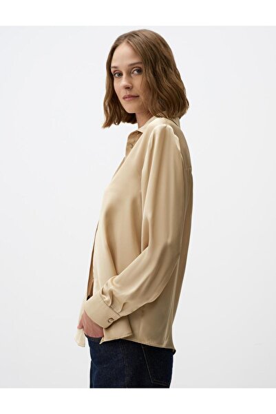 Jimmy Key Stone Long Sleeve Satin Shirt