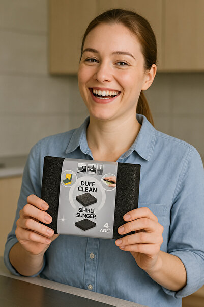 DUFF CLEAN إسفنجة سحرية 4 قطع - إسفنجة تنظيف من الألومنيوم