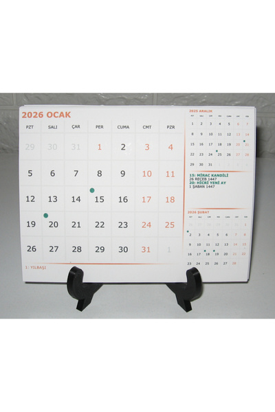 limitsizalisveris Ocak 2026 - Aralık 2026 Yılı Masa Takvimi 12 Yaprak Hicri Dini Günler Resmi Tatiller