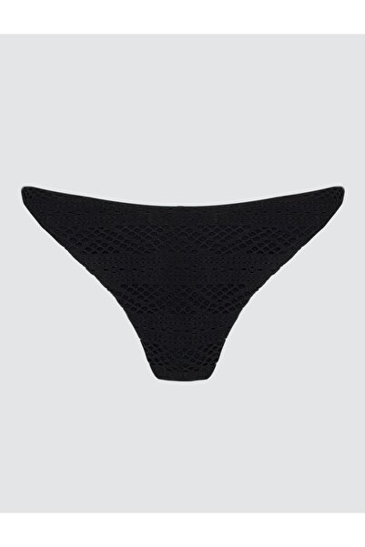 Jimmy Key Black Embroidered Bikini Bottom