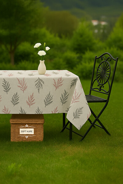 Soft Kare Pvc Fiber Tablecloth – Wipeable, Waterproof, Modern Pattern, for Kitchen and Dining Table