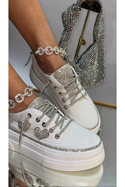 Giydim Gidiyor Білі лляні кросівки - Oyso