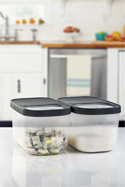 Bayev 7.5 Liter Food Pulses and Detergent Tablet Storage Set - 2 Storage Containers with Sliding Lid