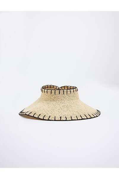 Jimmy Key Bej Hasır Vizör Şapka