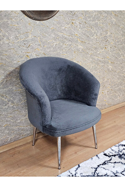 ZAFİR Tekli TEDDY Krom Kaplama Sivriltme Ayak Çay Seti Koltuk Tekli Berjer , Balkon, Salon, Ofis