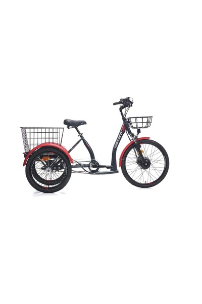 Carraro E-LINE ePACK 2.1 UNISEX BİSİKLET 410H HD 24 JANT NEX.3 VİTES MAT SİYAH KIRMIZI GRİ