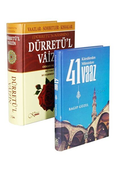 Mercan Kitap Dürretül Vaizin Ve Kürsüden Müminlere 41 Vaaz (2 Kitap Vaaz Sohbet Seti) Osman Hopavi, Ragıp Güzel