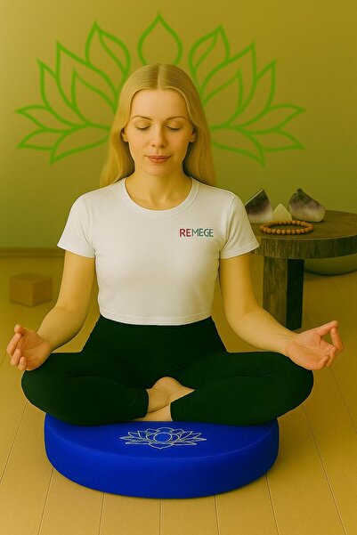 Remege Spor Malzemeleri Lotosov cvet Štampano Okrugla joga i meditacija Min K...