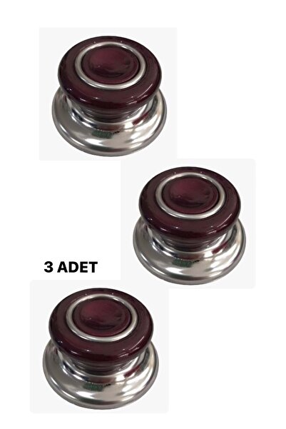 Doğuş Mutfak 3 Adet MÜRDÜM Tüm Tencere Tava Kapaklarına Uygun Bagalit Tepe Ca...