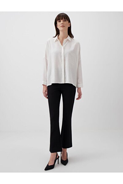 Jimmy Key Čierne nohavice so širokými vreckami na nohách s vysokým pásom